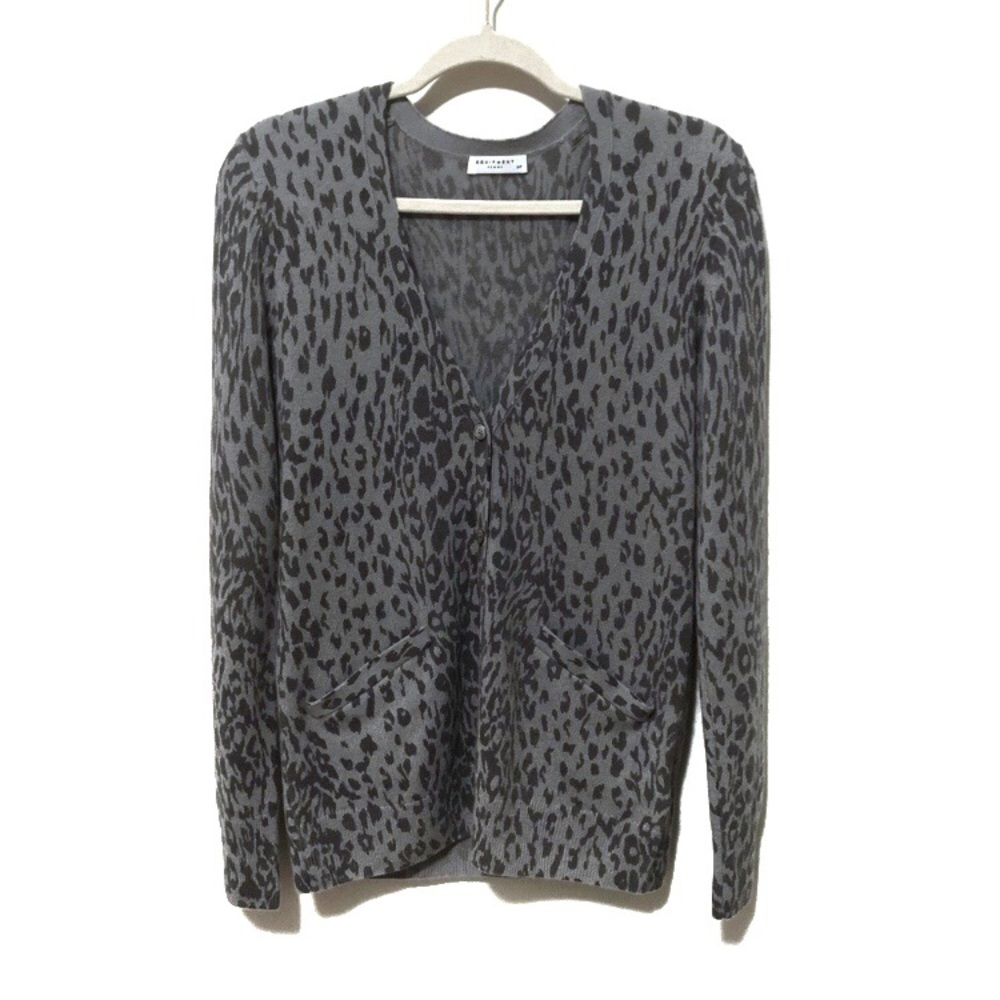 EQUIPMENT Femme leopard print cardigan sweater